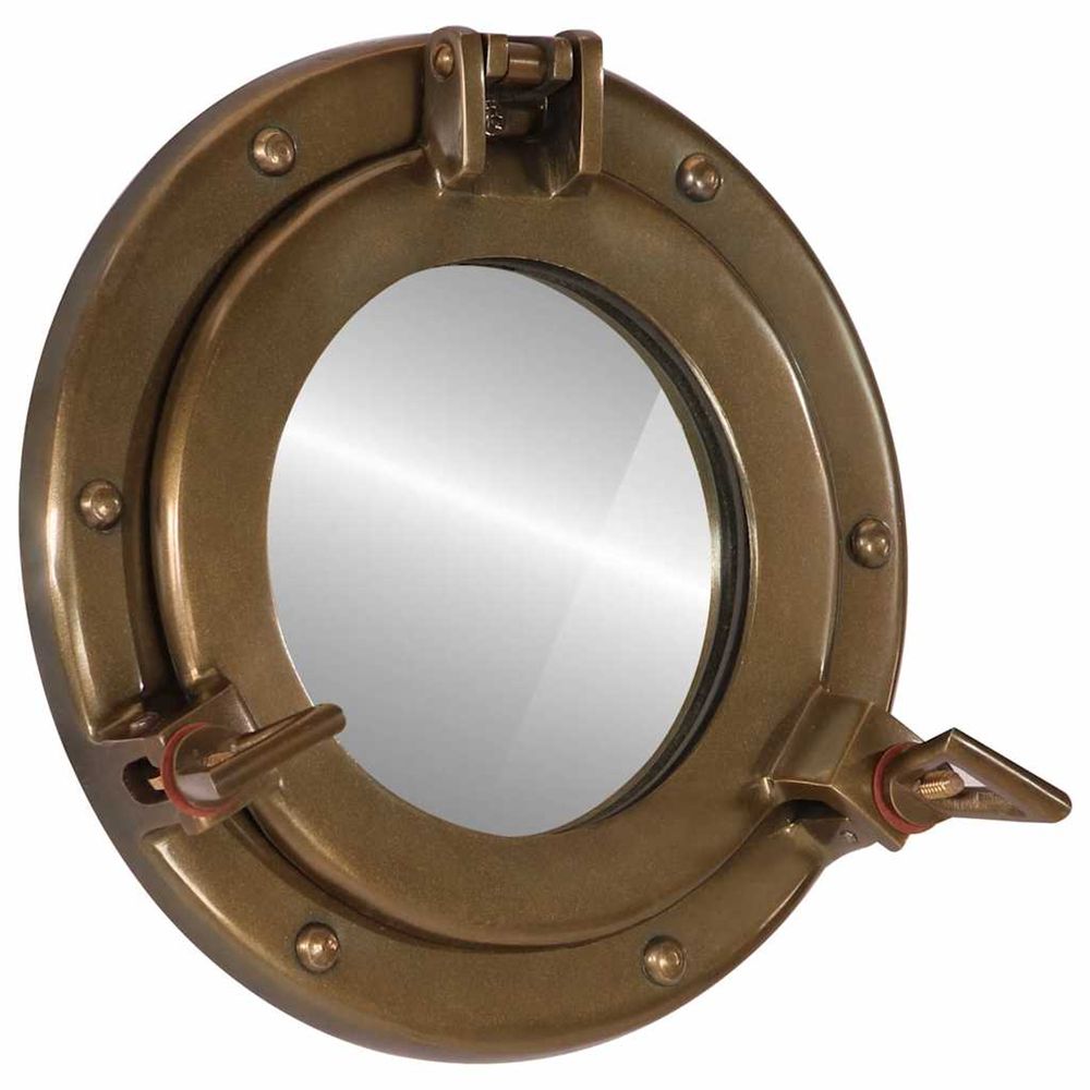 Miroir en forme de porthole mural ø23 cm aluminium et verre