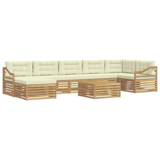 Ensemble de canapés d'extérieur 8 pc blanc et crème polyester