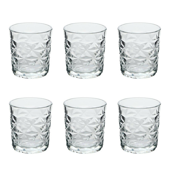 Lot de 6 gobelets bas en verre