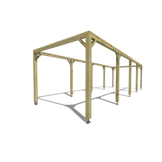 Pergola bois • 10m x 3m • indépendante • cadre simple • livraison comprise