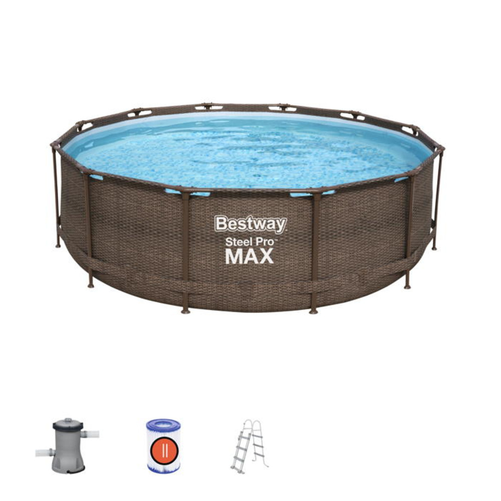 Piscine tubulaire ronde bestway steel pro max 3,66 x 1,00 m