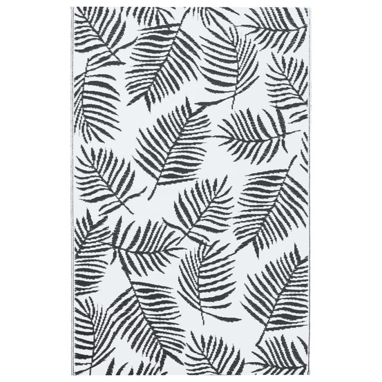 Tapis d'extérieur arakil blanc et noir 190x290 cm pp