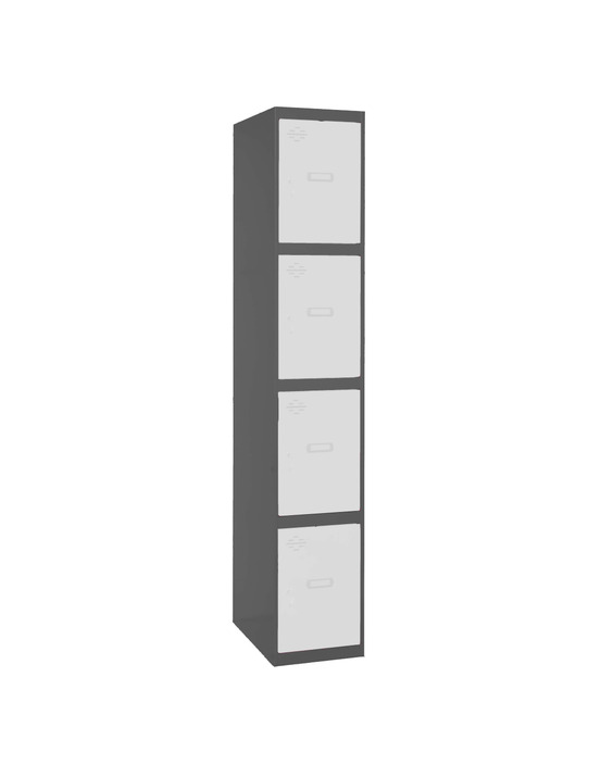Casier-armoire simonlocker prof.dism.4 porte 1/4 400 in an/bl antracite/blanc 1800x400x500 - simonrack