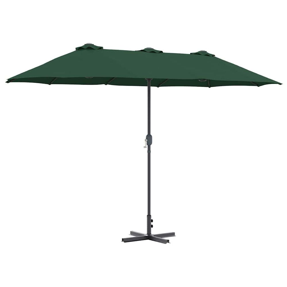 Parasol de jardin 370 x 197 x 239 cm polyester et aluminium
