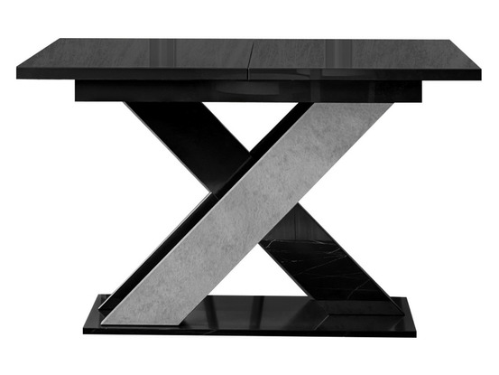 Tosca - table à manger extensible - noir et gris - 4 à 6 personnes