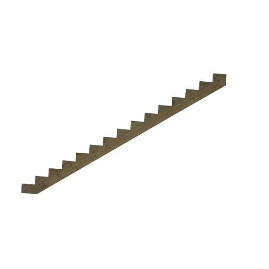 Limon 15 marches escalier epicéa traite - escalier extérieur - pré-entaillé