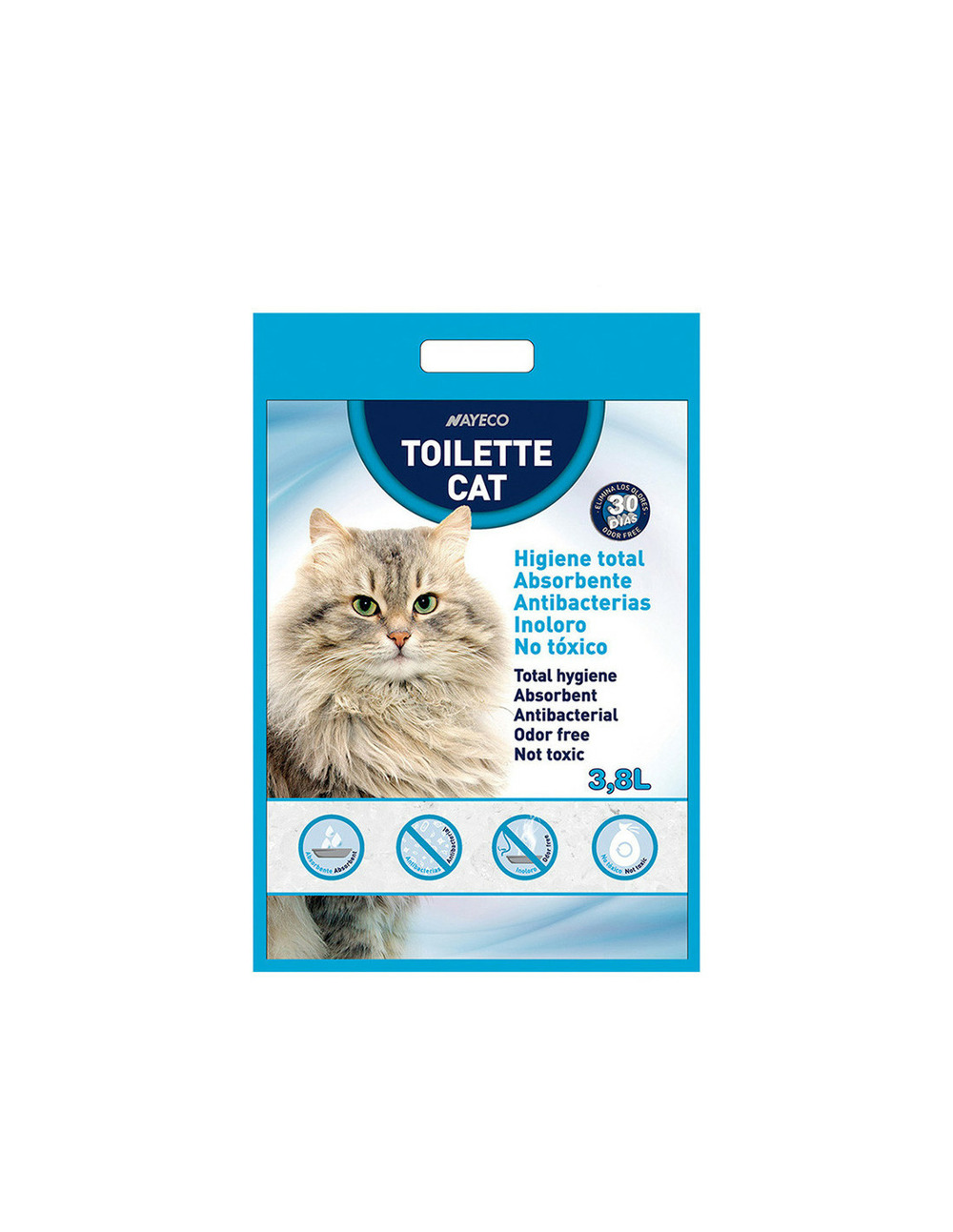 Sac de litière pour chat perles en silice 3. 8 litres 100% naturel.