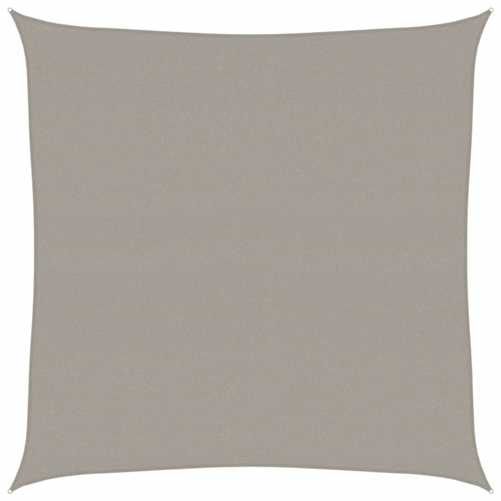 Voile d'ombrage 160 g/m² carré gris clair 5x5 m pehd