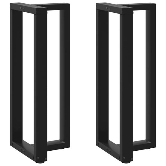 Pieds de table de bar en forme de t, 2 pièces, noir, 40 x 35 x (100-101) cm, acier