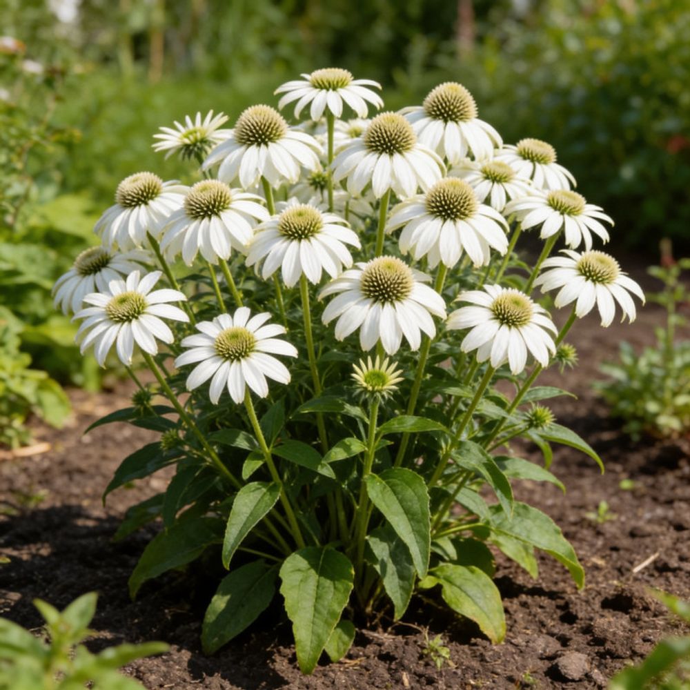 Échinacée purpurea white swan 20cm godet 9cm - echinacea