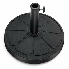 Base de parasol d'extérieur 14 kg support de parasol rond diamètre 45 cm s'ddapte aux poteaux de parasol de 38 à 48 mm noir 2