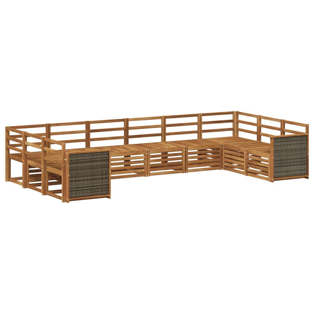 Ensemble de canapés d'extérieur 7 pc naturel