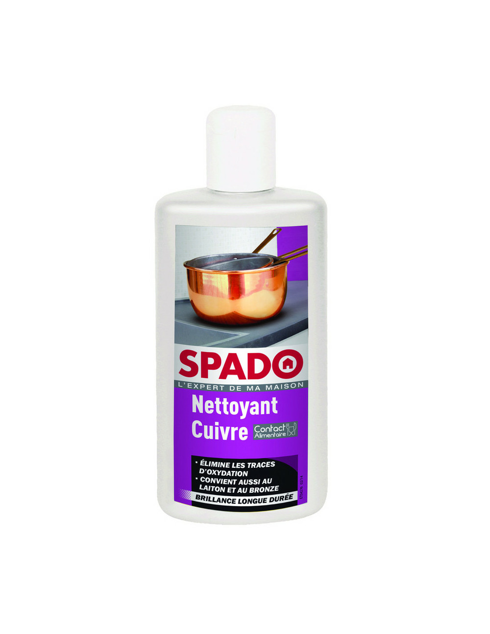 Nettoyant special cuive-laiton-bronze flacon 250ml - spado