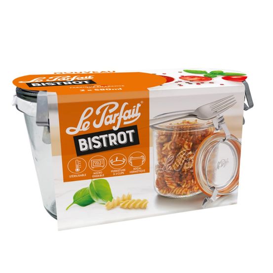 Lot de 2 bocaux bistrot 580 ml le parfait®