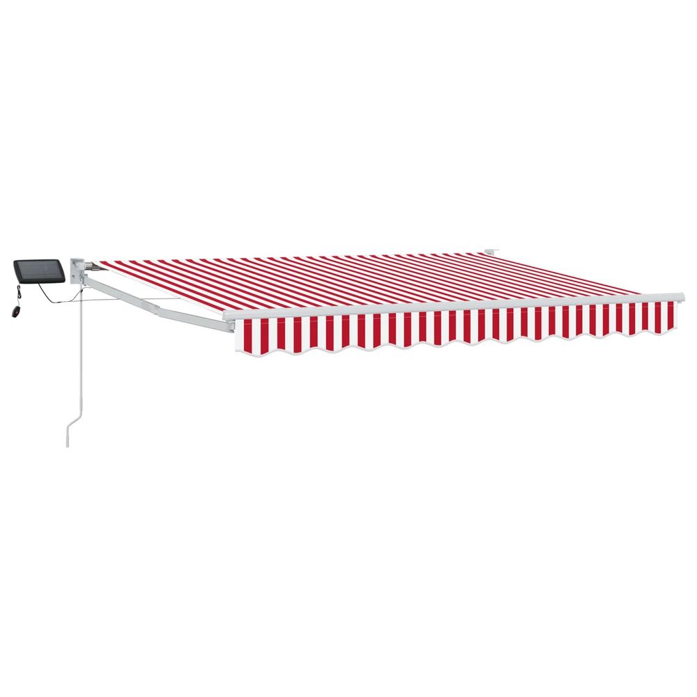 Store rétractable manuel avec leds rouge et blanc 3 x 2,5 m