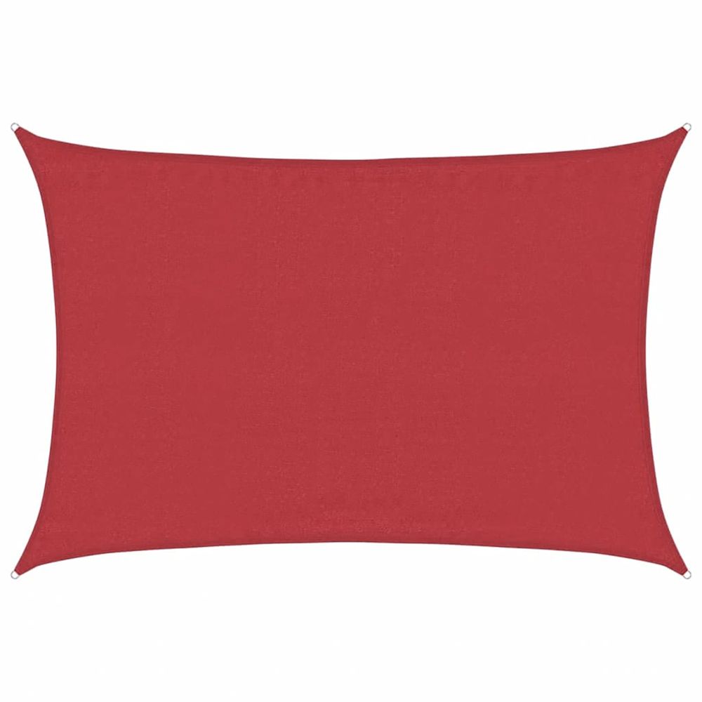 Voile d'ombrage 160 g/m² rouge 5x7 m pehd
