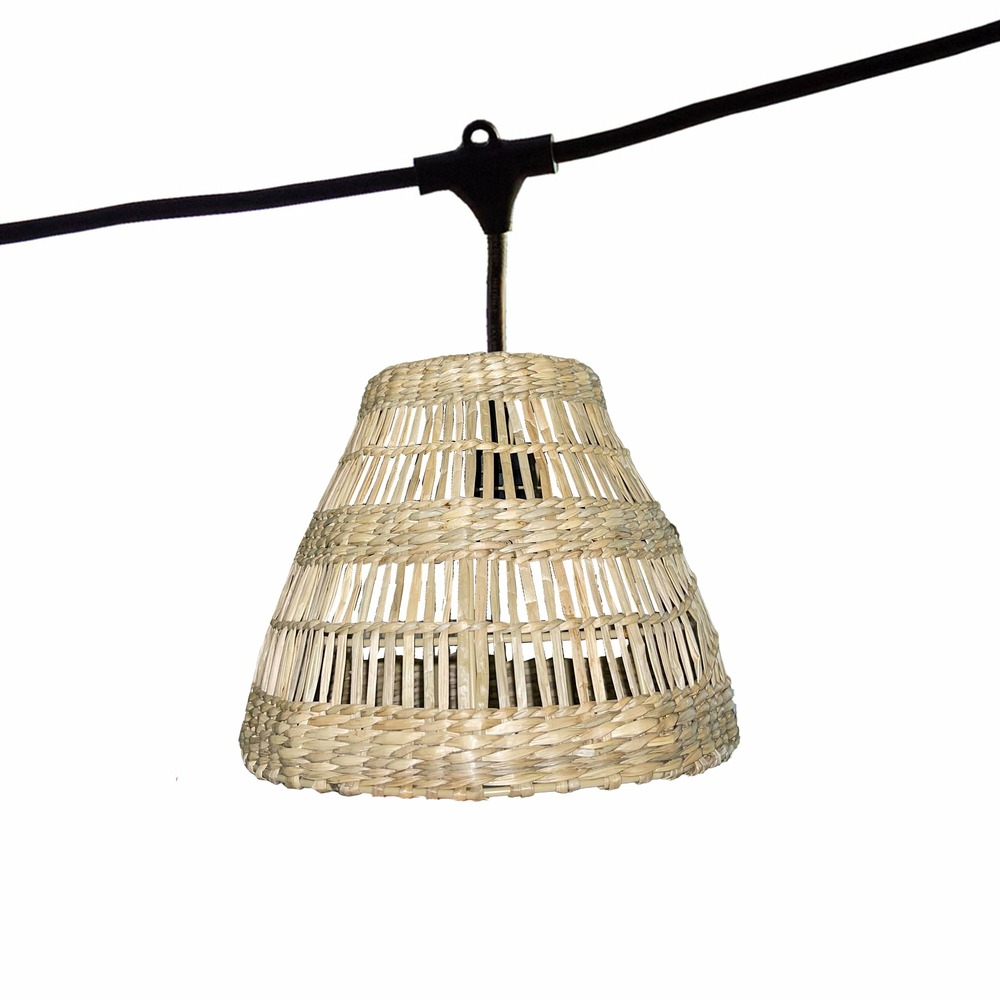 Guirlande lumineuse raccordable tessa beige herbe marine 6m