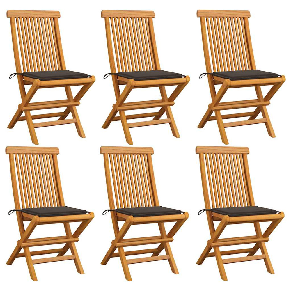 Chaises de jardin avec coussins taupe