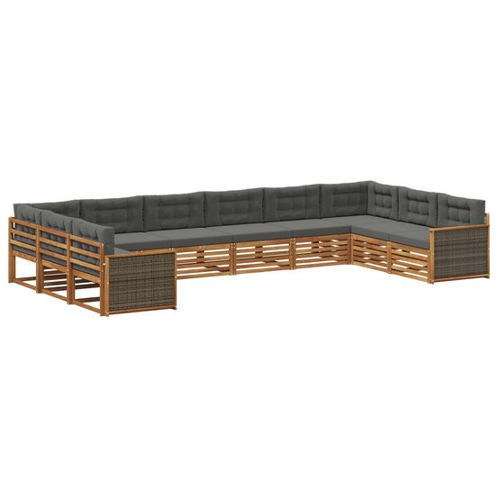 Ensembles de canapés 10 pc bois d'acacia massif