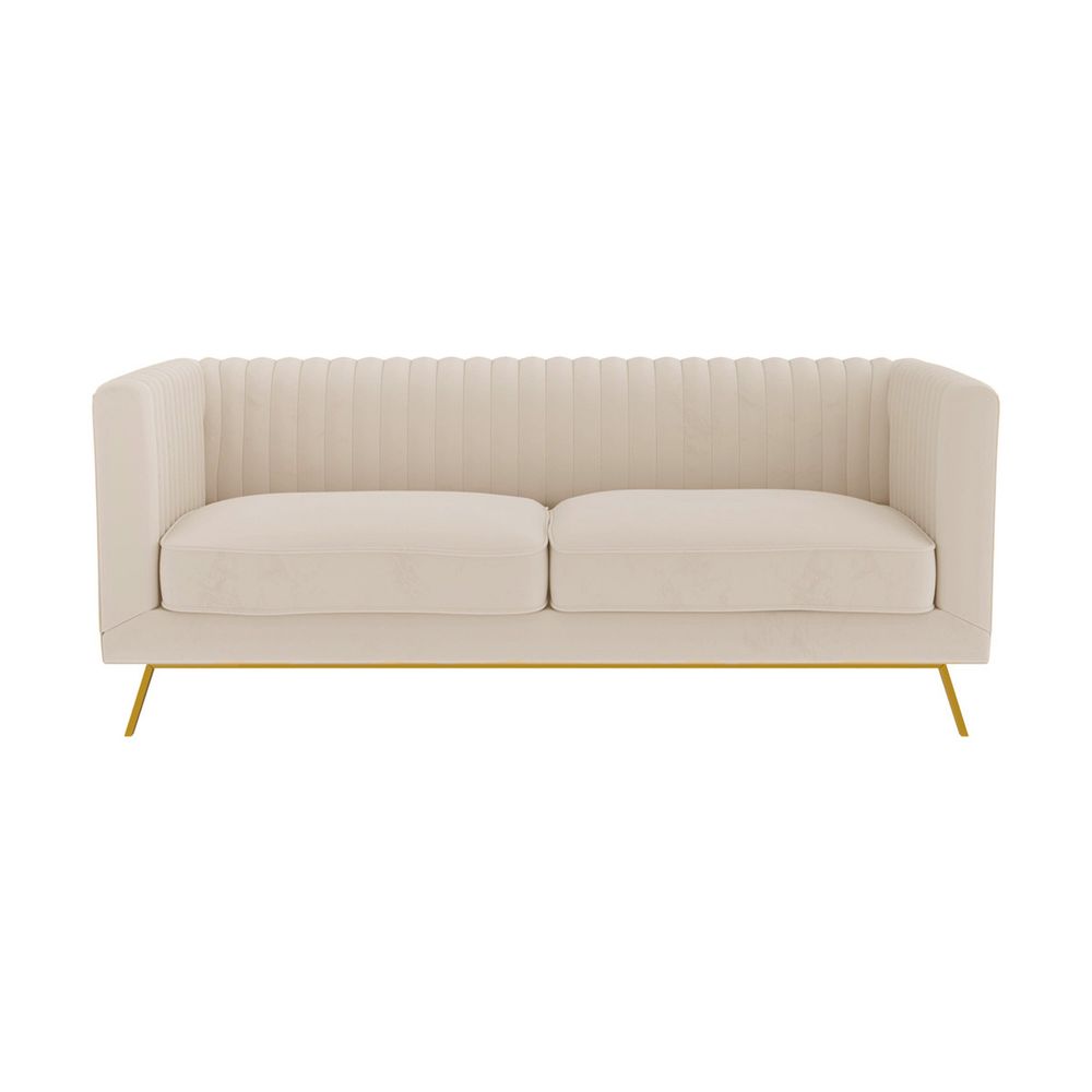 Gatsby-canapé 2 places en velours beige