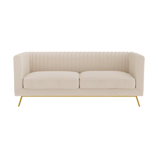 Gatsby-canapé 2 places en velours beige