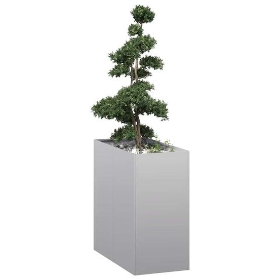Jardinière carrée en acier galvanisé pour extérieur 80x40x80 cm