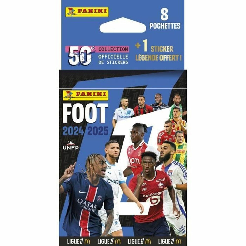 Blister stickers foot ligue 1 2024-2025 mcdonald's 8 pochettes + 1 sticker légende