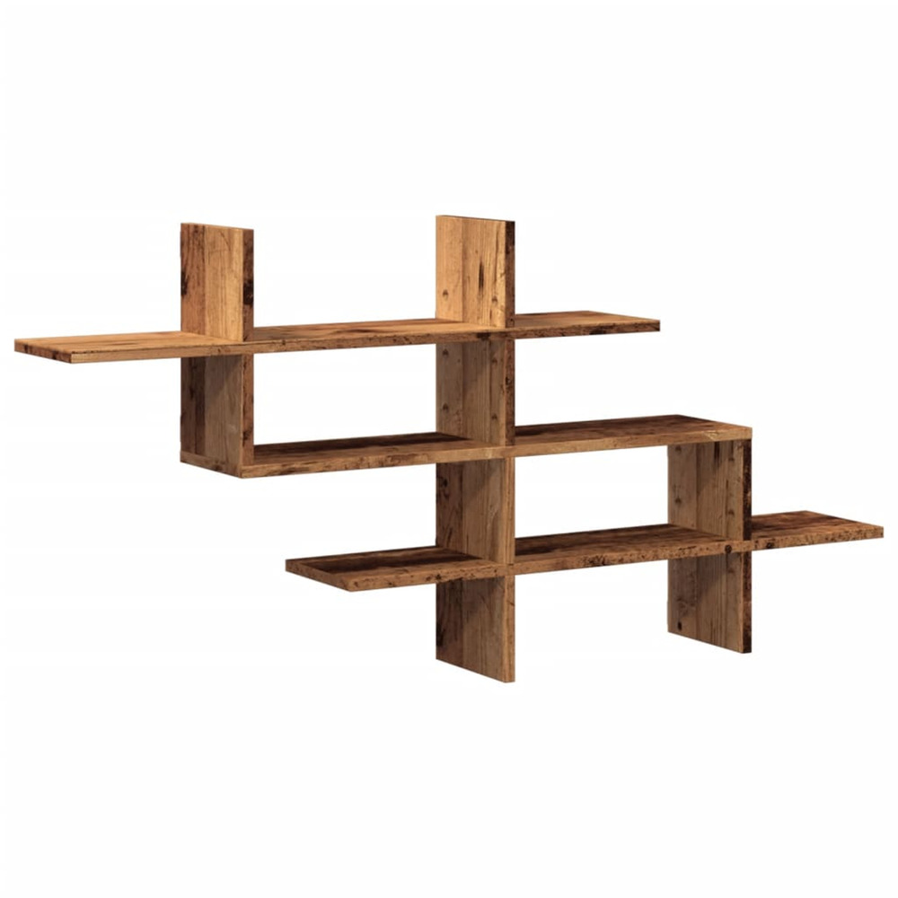 Étagère murale vieux bois 124,5x18x60,5 cm bois d'ingénierie