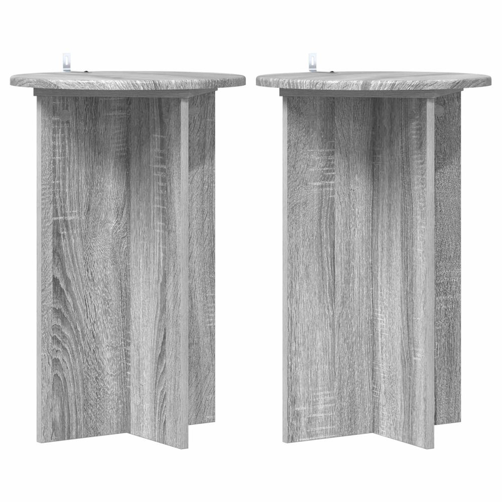 Support de plante 2 pièces sonoma gris ø40 x 60 cm