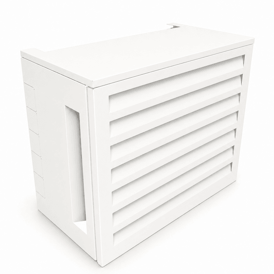 Cache climatiseur, atole aluminium thermolaqué, blanc, l.100 x h.80 x p.54 cm