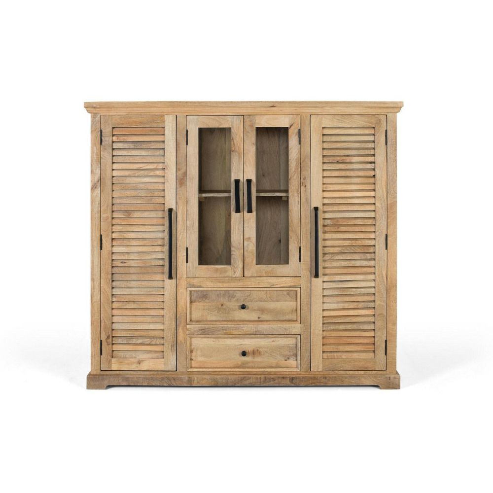 Armoire bois naturel - sibylle décoration d'autrefois