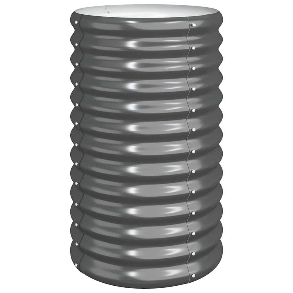 Jardinière d'extérieur acier galvanisé 40x40x68 cm anthracite