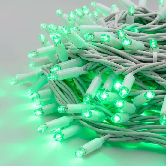 Guirlande lumineuse ip67 20m 200 maxiled vert fixe câble blanc 230v professionnelle lotti