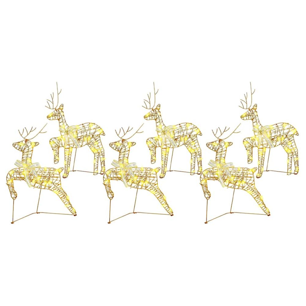 Rennes led 6 pc 180 led doré 44 x 18 x 65,5 cm pet