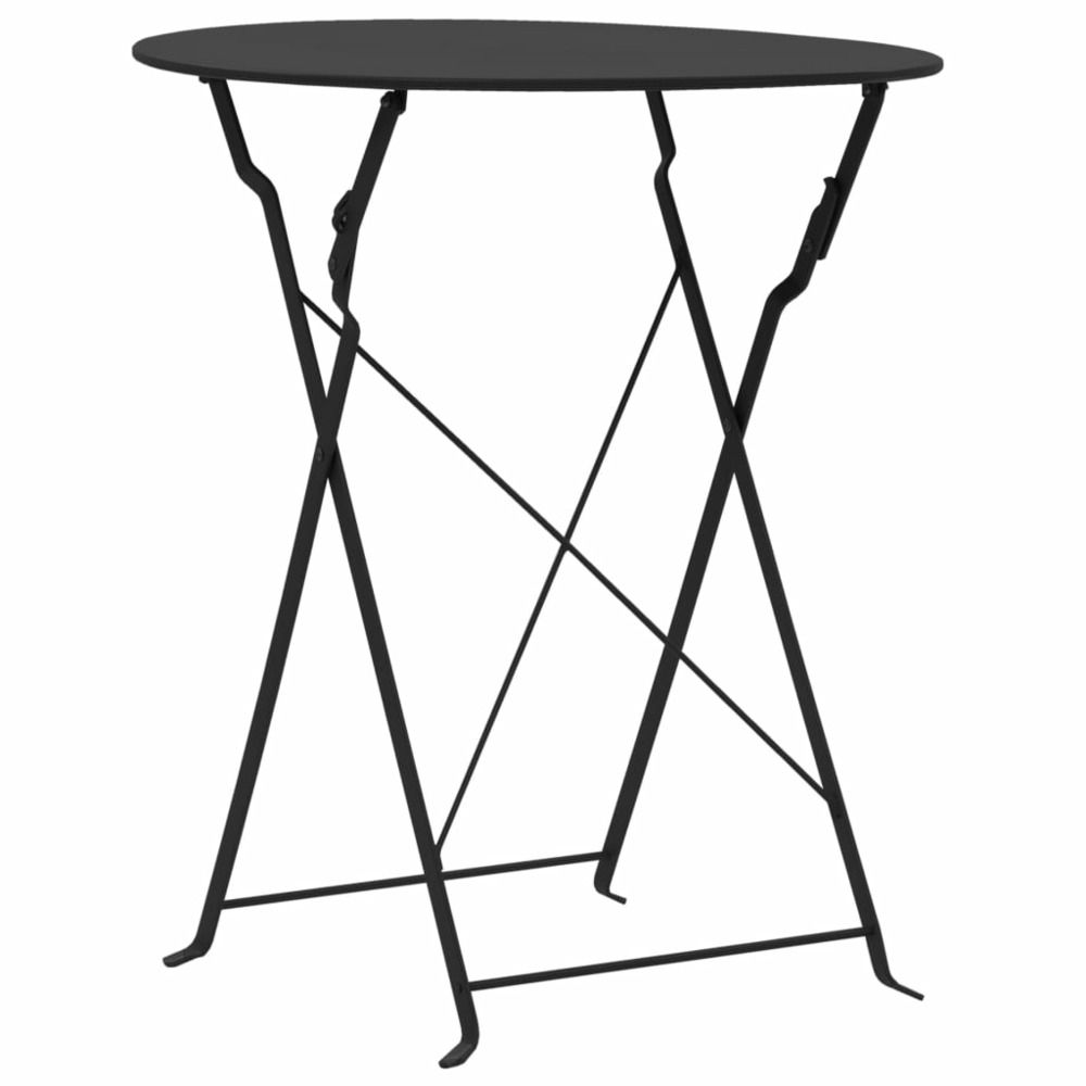 Ensemble de bistro 3 pcs acier noir