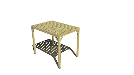 Pergola bois • 2m x 3m • indépendante • sens largeur • platelage bois • livraison comprise