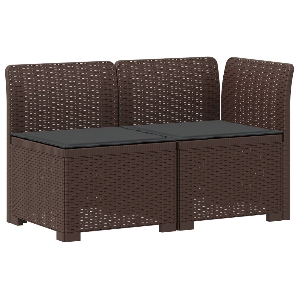 Canapé de jardin 2 places avec coussins look rotin 2 place pp
