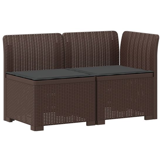 Canapé de jardin 2 places avec coussins look rotin 2 place pp