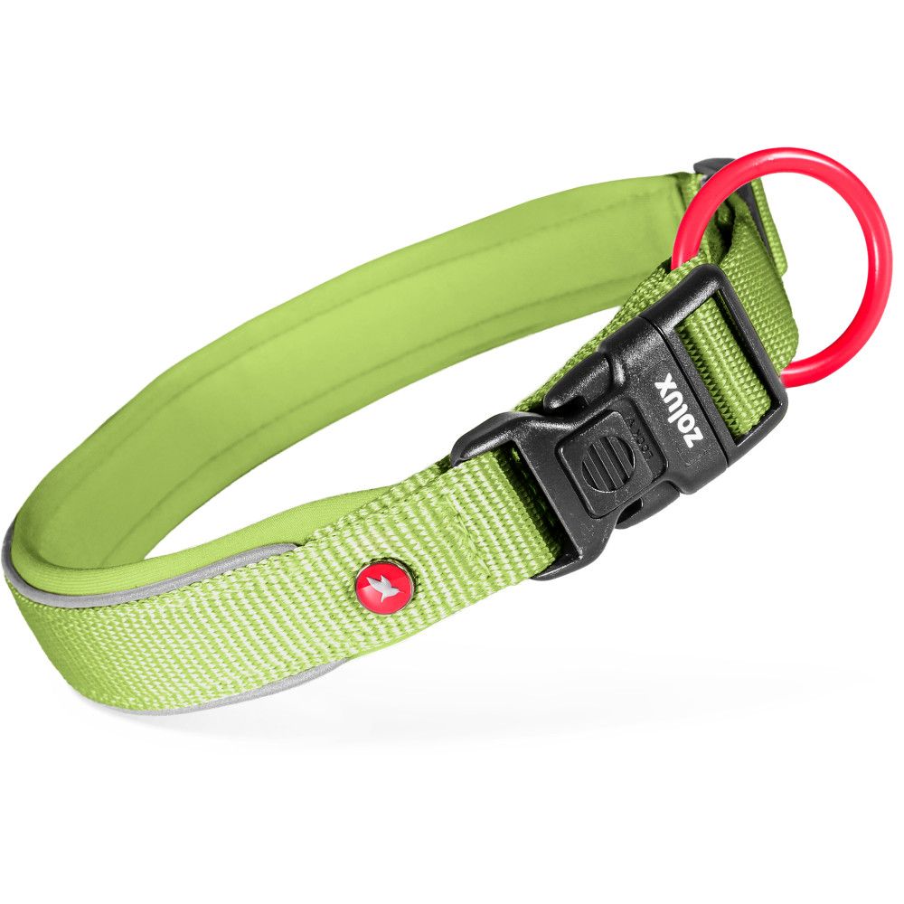 Collier premium pour chien en nylon recyclé, doublure néoprène, réglable 25