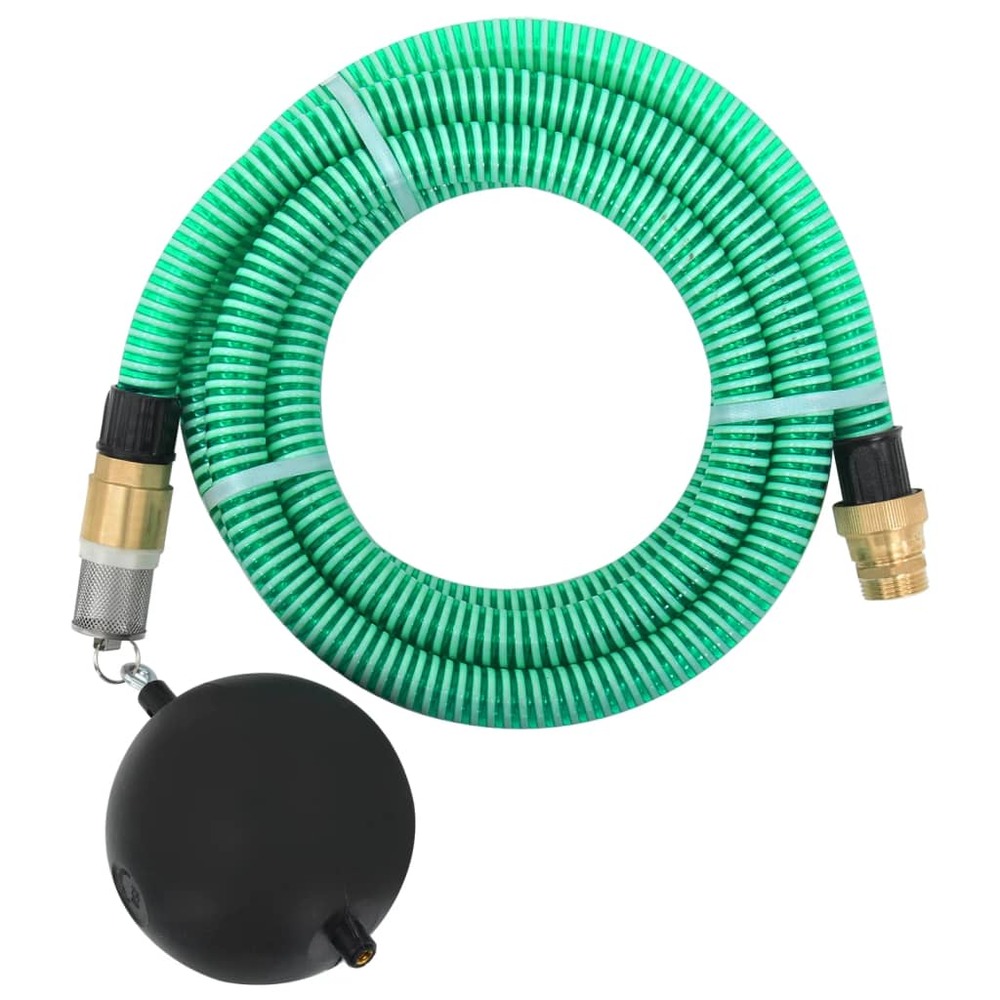 Tuyau d'aspiration avec raccords en laiton vert 1,1 15 m pvc