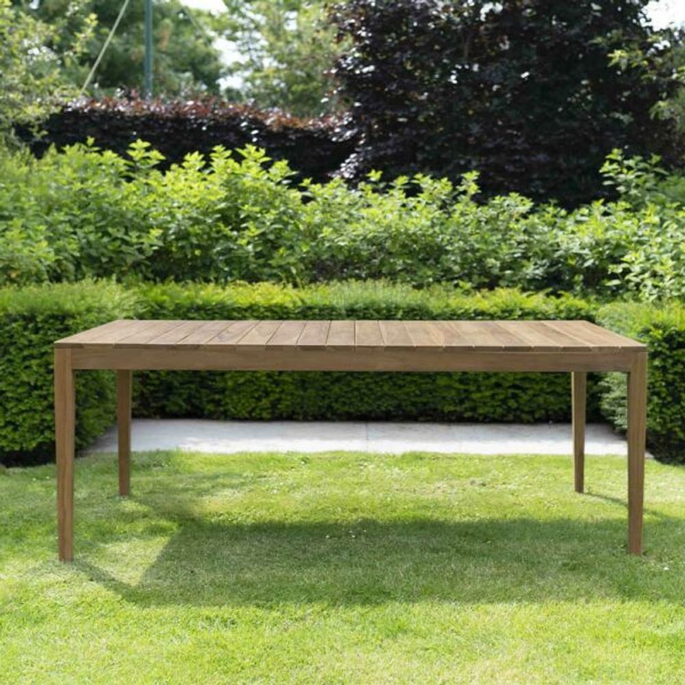 Table de jardin en bois teck 6/8 places calvi