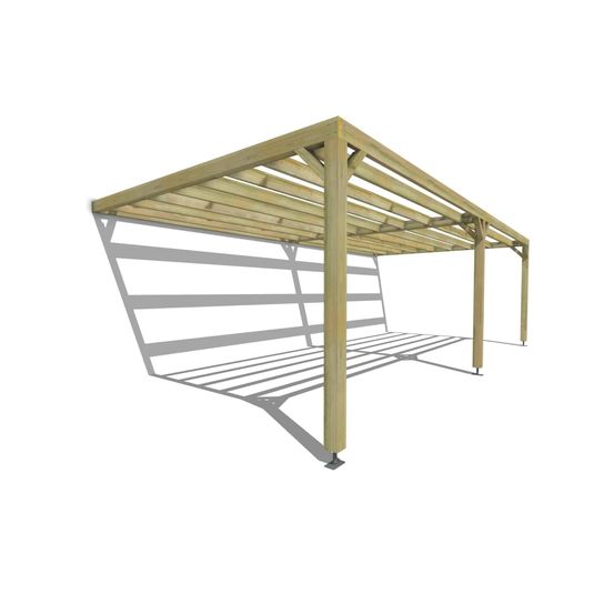 Pergola bois • 8m x 4m • adossée • sens largeur • livraison comprise