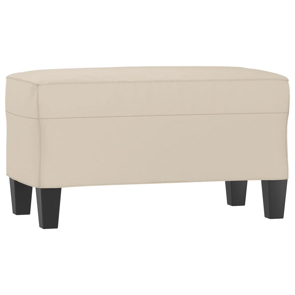Banc crème 70x35x41 cm tissu microfibre