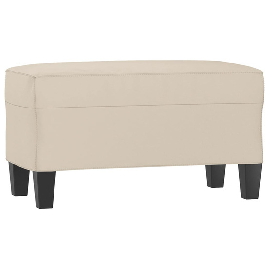 Banc crème 70x35x41 cm tissu microfibre