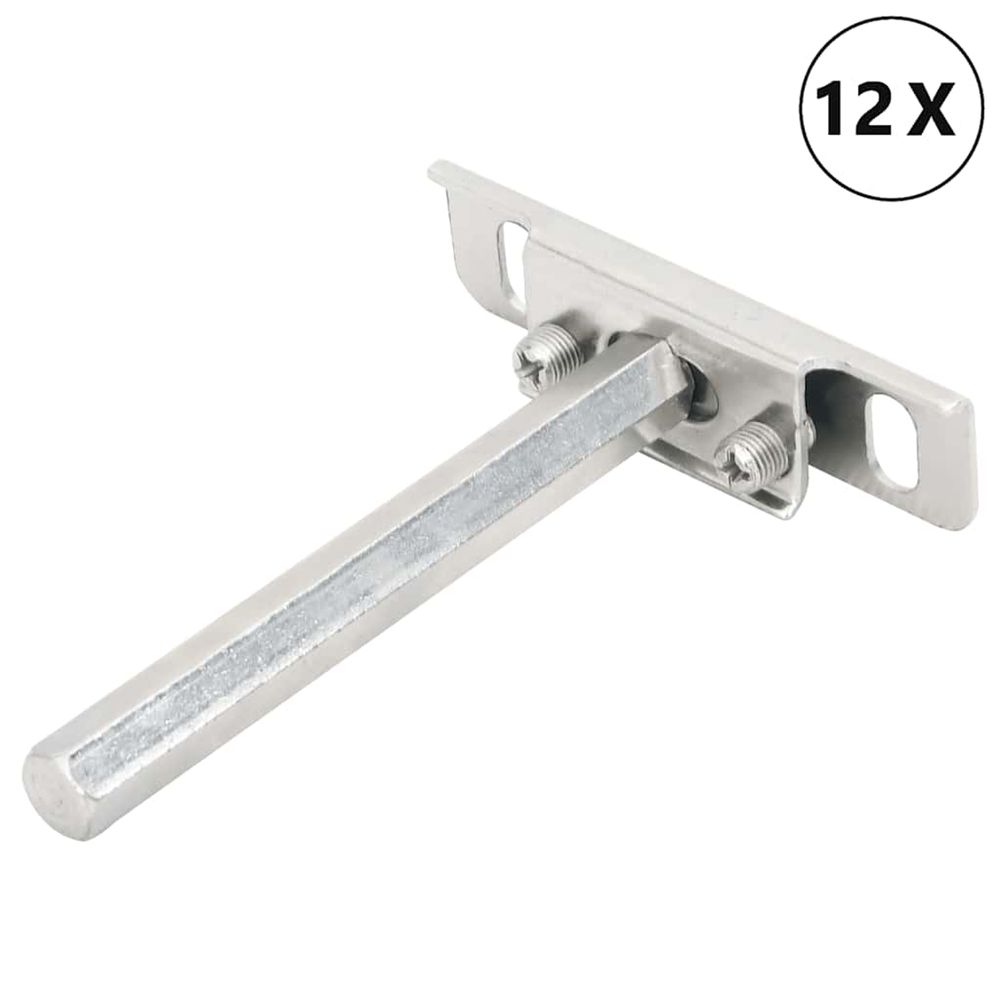 Supports d'étagères flottantes 12pcs invisible acier au carbone