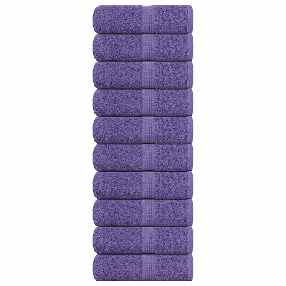 Serviettes de toilette frogn 10 pièces violet 30x30 cm 360 g/m²