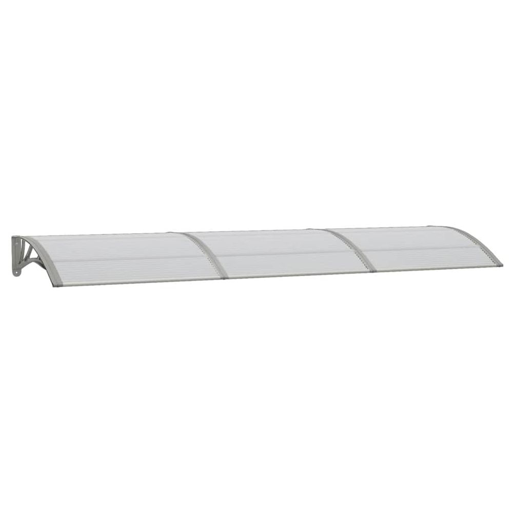 Auvent de porte gris 300x75 cm polycarbonate