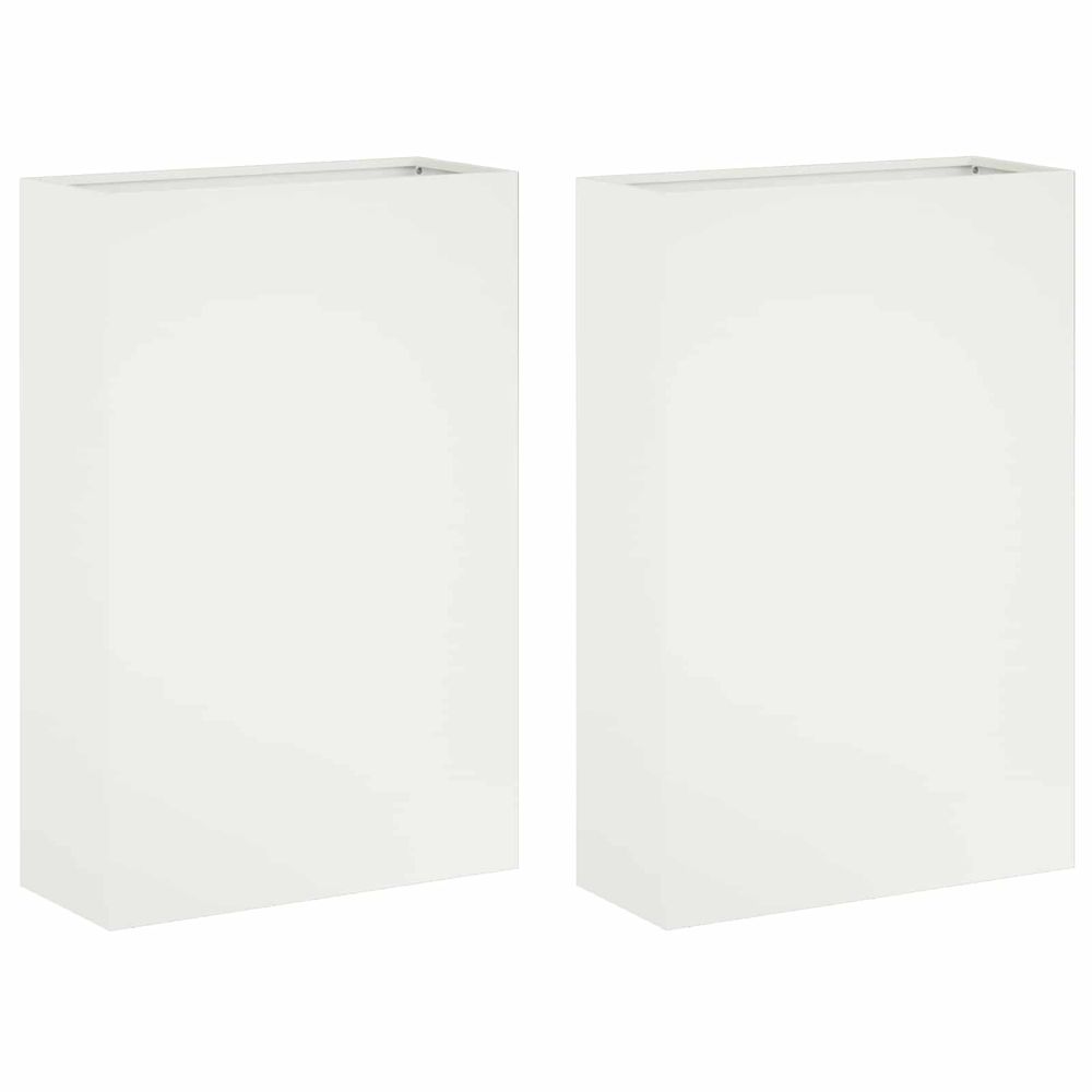 Cache-pot de jardin 2 pc blanc 50 x 20 x 75 cm