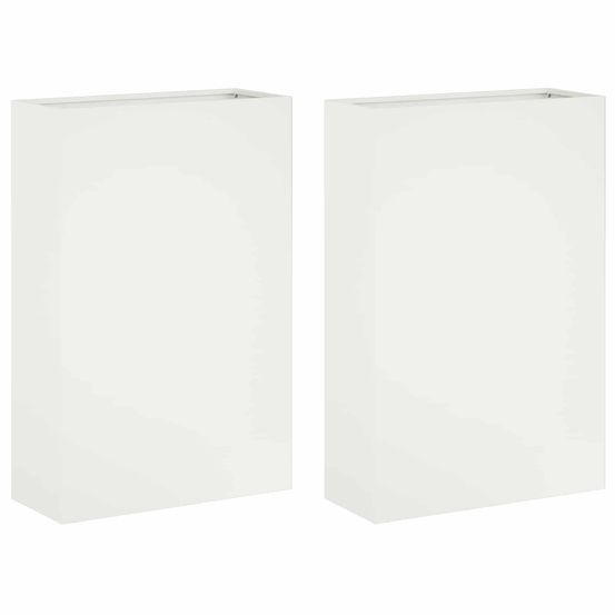 Cache-pot de jardin 2 pc blanc 50 x 20 x 75 cm