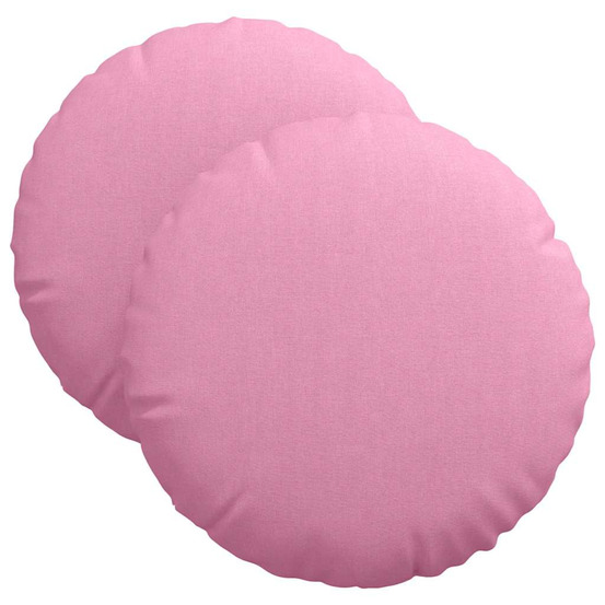 Coussins de siège 2 pcs rose ø40 x 13 cm tissu